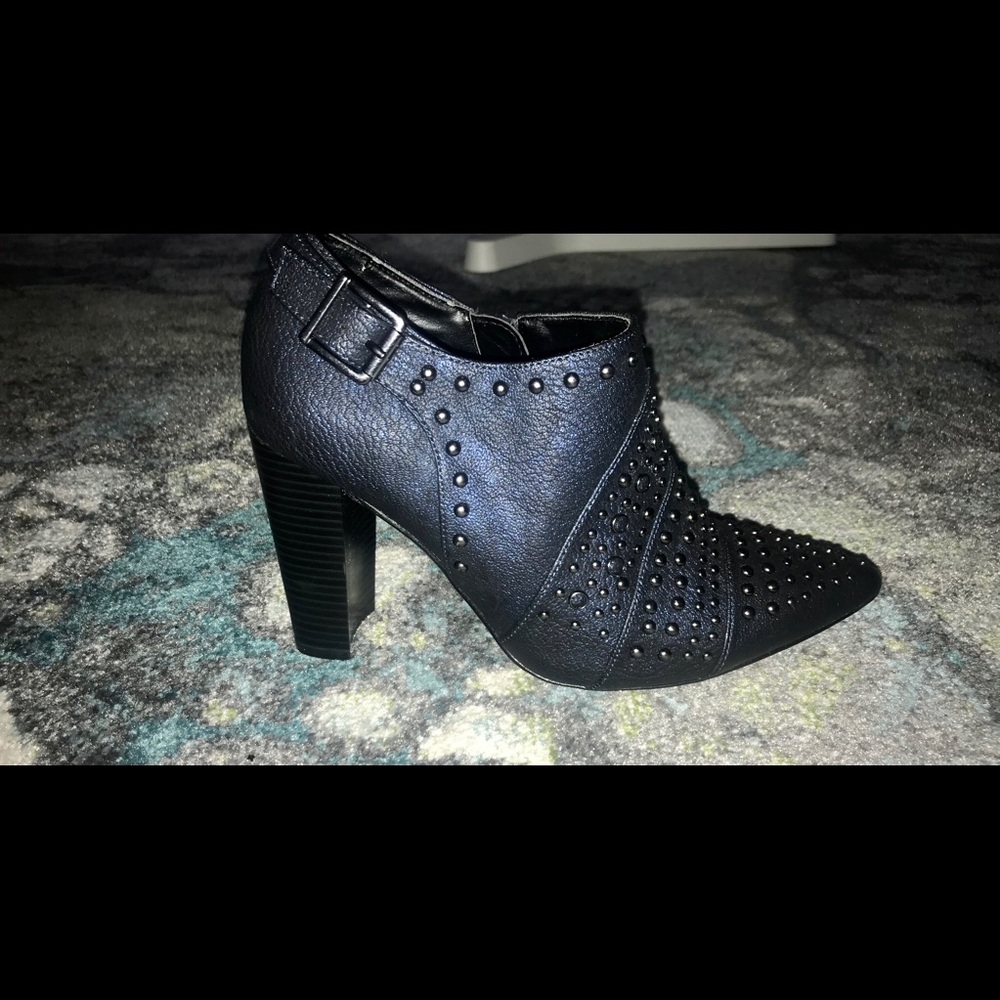 EUC Kaari Blue Leather Booties